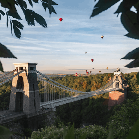 Enjoy a bite to eat in Bristol, a thirty-minute drive away