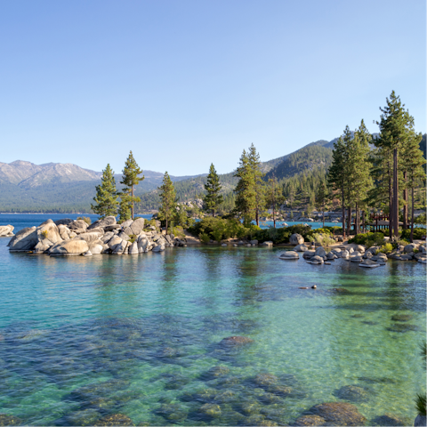 Head to sublime Lake Tahoe, just a ten-minute drive away
