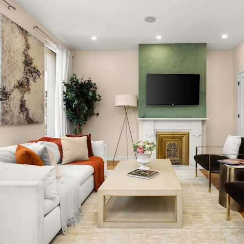 Spend cosy evenings at home or walk to a local restaurant