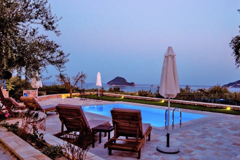 Take your seat on the sun loungers for a beautiful sunset view