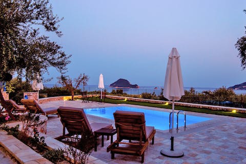 Take your seat on the sun loungers for a beautiful sunset view