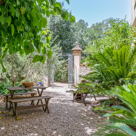 Relax and unwind in the tranquillity of the lush garden