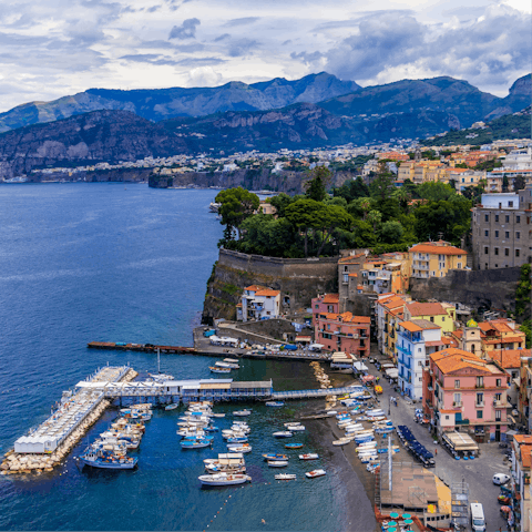 Enjoy leisurely strolls along Sorrento's harbour