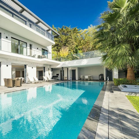 Go for an afternoon dip in the private pool
