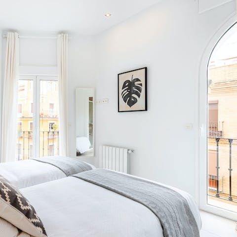 Wake up after a restful sleep and open the Juliet balcony doors to feel the morning sun on your face