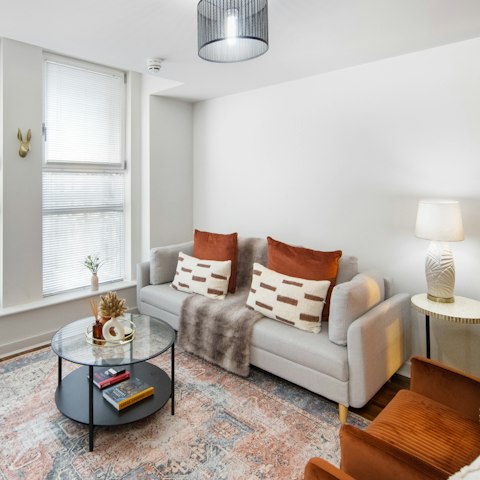 Relax and unwind in the living room after a day of exploring