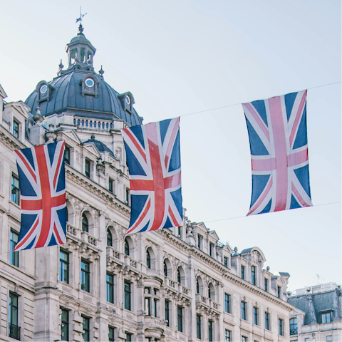 Embrace the buzz of central London – a short tube ride away