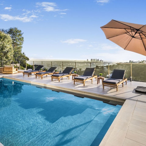 Make a splash in the private pool – an ideal way to cool off in the afternoon