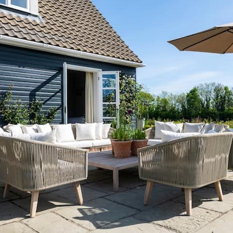 Spend sunny days lounging on the terrace