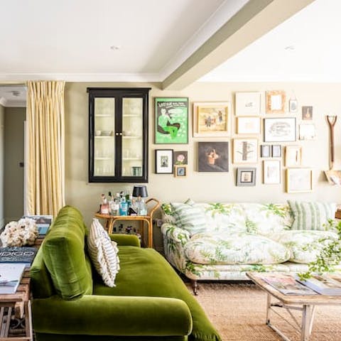 Fall in love with the home's chic country-style decor