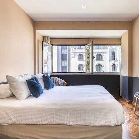 Wake up to views of your Marquês de Pombal neighbourhood from the wall-length windows