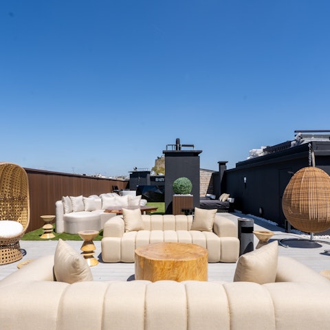 Enjoy peaceful relaxation in the private rooftop living area