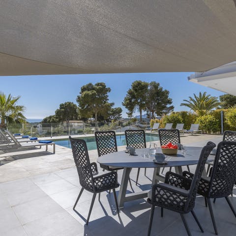 Gather outside for alfresco feasts and Spanish wine