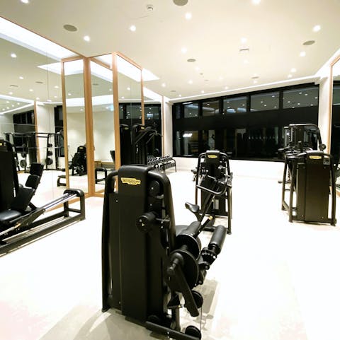 Keep on top of your fitness routine in the communal gym