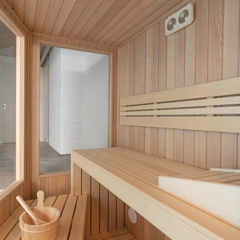 Take your vacation relaxation to the next level in the sauna