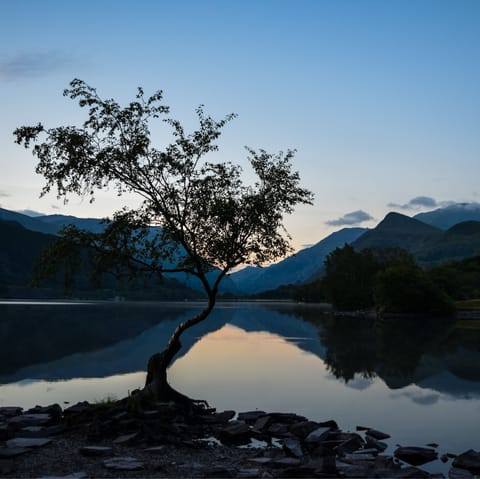 Explore the Snowdonia National Park that surrounds your home – Llyn Trawsfynydd is only a ten-minute drive away