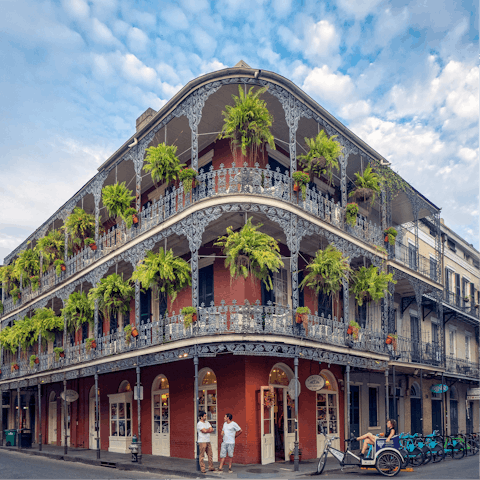 Take a wander through the French Quarter, right on your doorstep