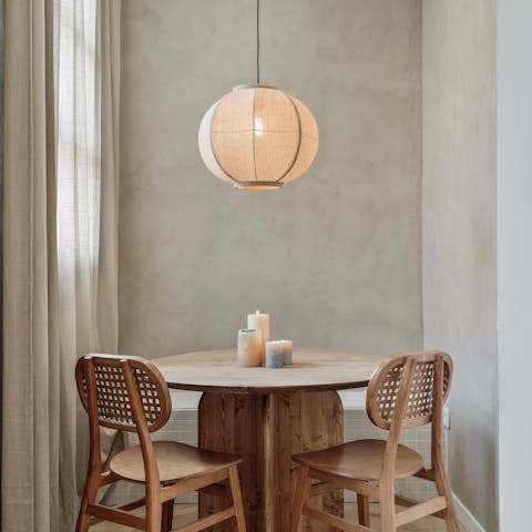Tuck into a tapas feast at the dining table