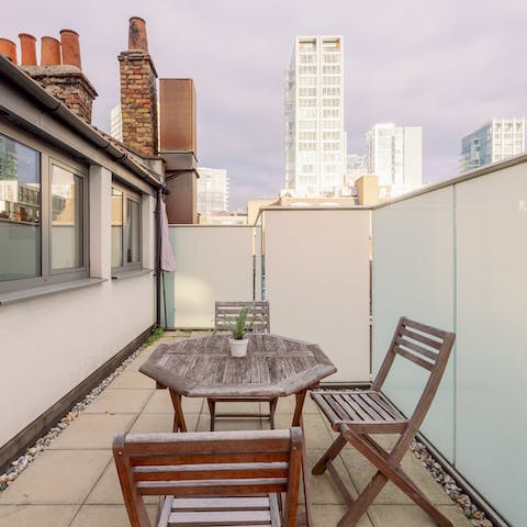 Soak up the city atmosphere from the rooftop terrace