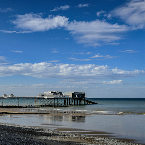 Walk eight minutes to get to the shores of Cromer Beach