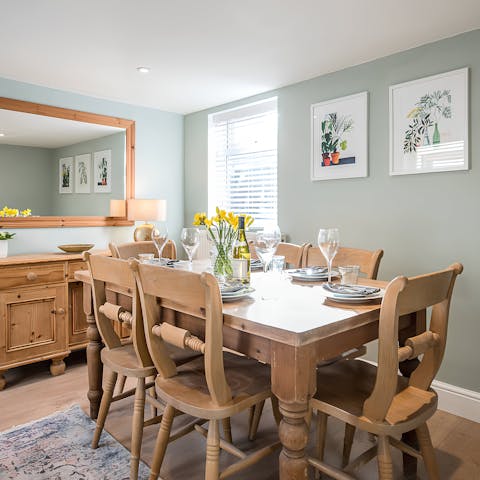 Savour the comforts of home while gathered around the dining table