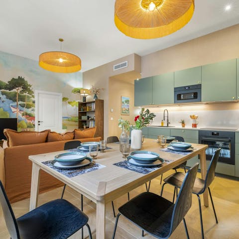 Savour some bouillabaisse at the dining table