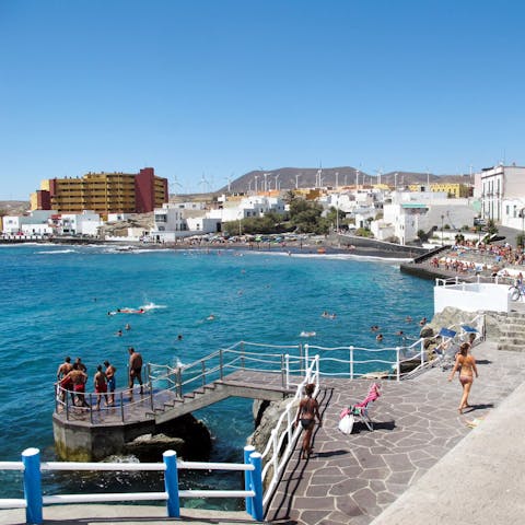Explore the nearby coastline, Playa del Poris is just a short walk away