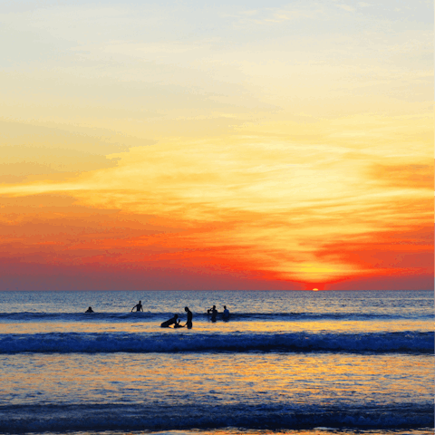 See the sunset from Batu Belig Beach, only 50 meters away