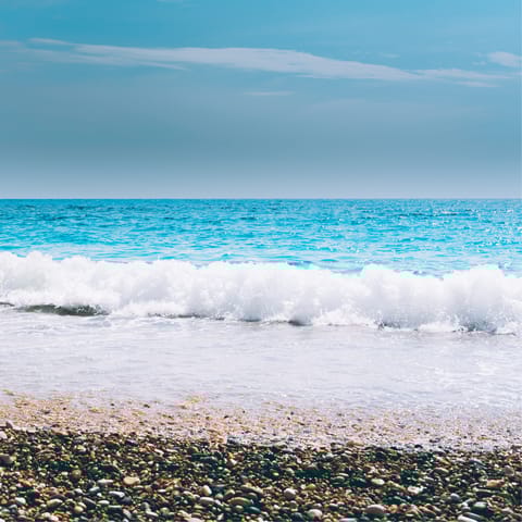 Make your way down to Kerasia Beach and picnic on the pebbles