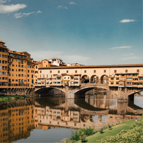 Shop for glittering souvenirs in Ponte Vecchio's jewellers