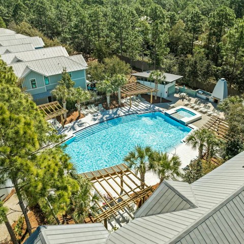 Swim the day away in one of the shared pools
