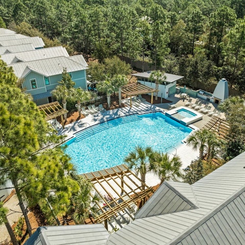Swim the day away in one of the shared pools