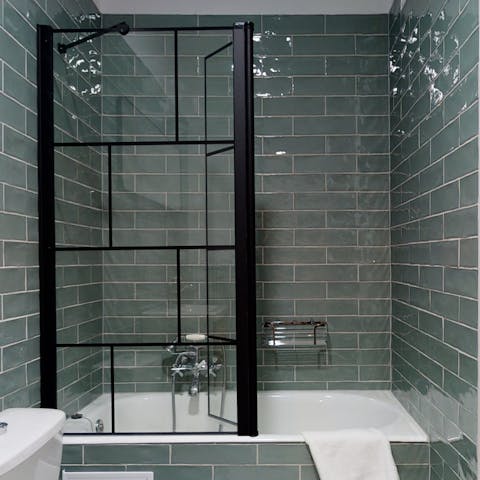 Relax in the tub with a glass of Alsatian wine