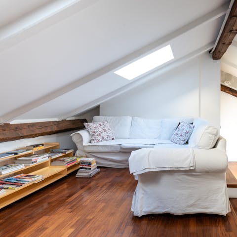 Spend quiet mornings cosied up in the reading nook