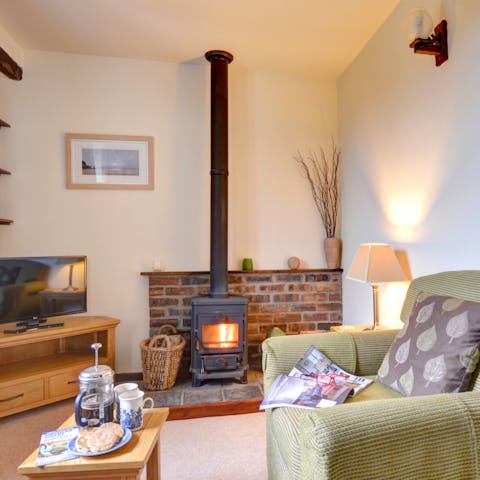 Curl up by the wood burner on cold nights