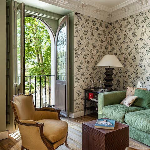 Open the shuttered windows to let in the fresh air