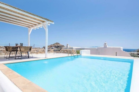 Cool off in the pool with Aegean sea views beyond