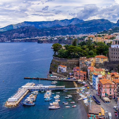 Explore colourful Sorrento – a twenty-six minute walk away