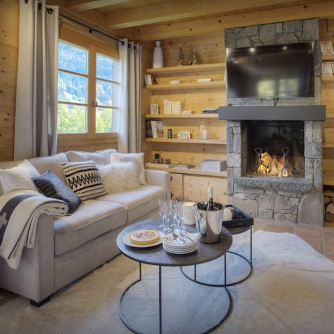 Warm up by the fire after a busy day outdoors