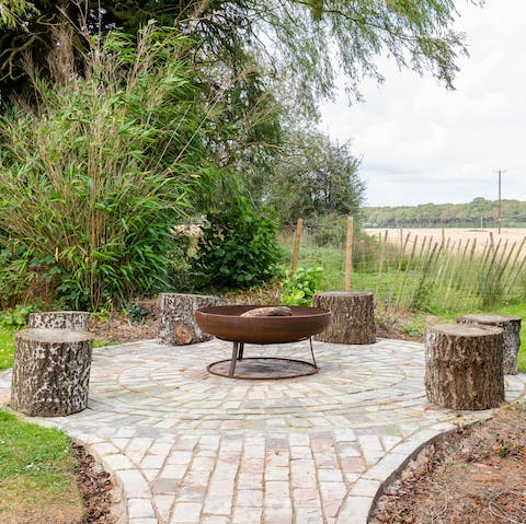 Spend evenings toasting marshmallows around the fire pit and gazing up at stars