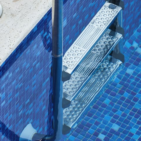 Cool off from the sizzling Dubai heat in the shared pool