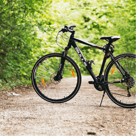 Hire a mountain bike and hit the hills