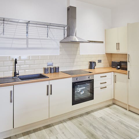 Whip up some fresh seafood in the modern kitchen