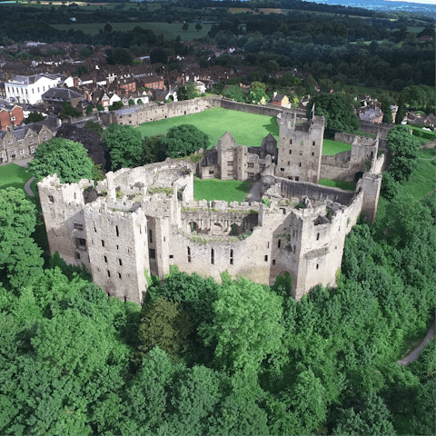 Head to Ludlow Castle for an afternoon of sightseeing, just a half-an-hour drive