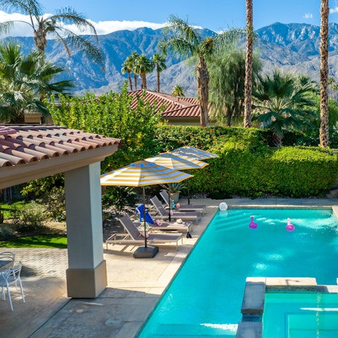 Soak up the mountain vistas from the poolside