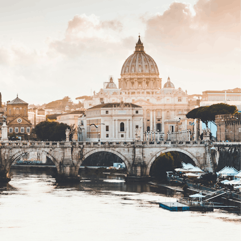 Spend a magical day sightseeing in nearby Rome