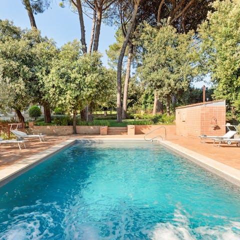 Enjoy total relaxation while lounging by the pool