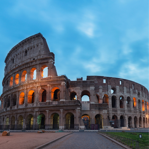 Take a short bus ride to the Colosseum