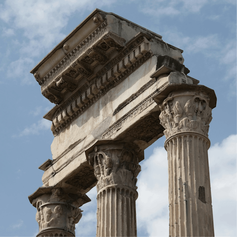Discover the Roman Forum, located close by