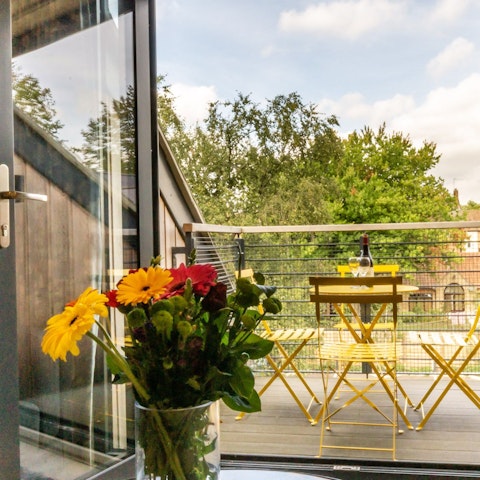Savour dinner out on the private balcony on a balmy evening
